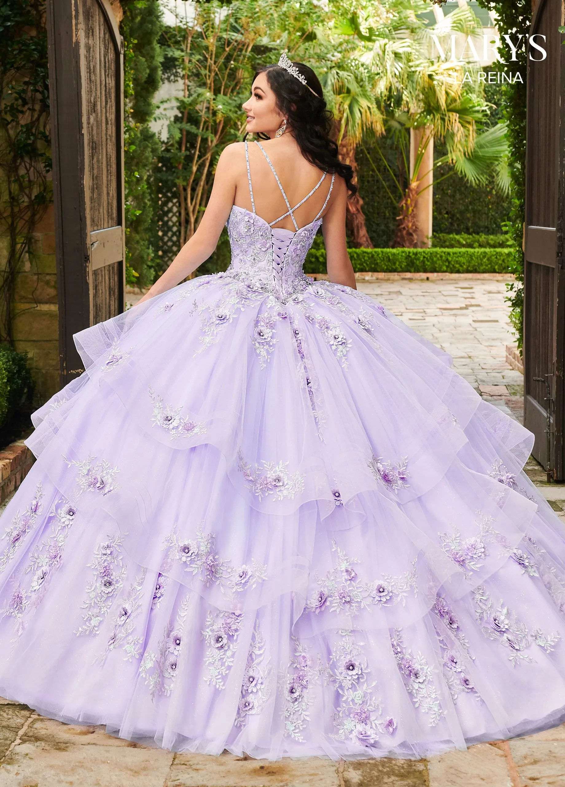 3D Floral Quinceanera Dress by Mary's Bridal MQ2124