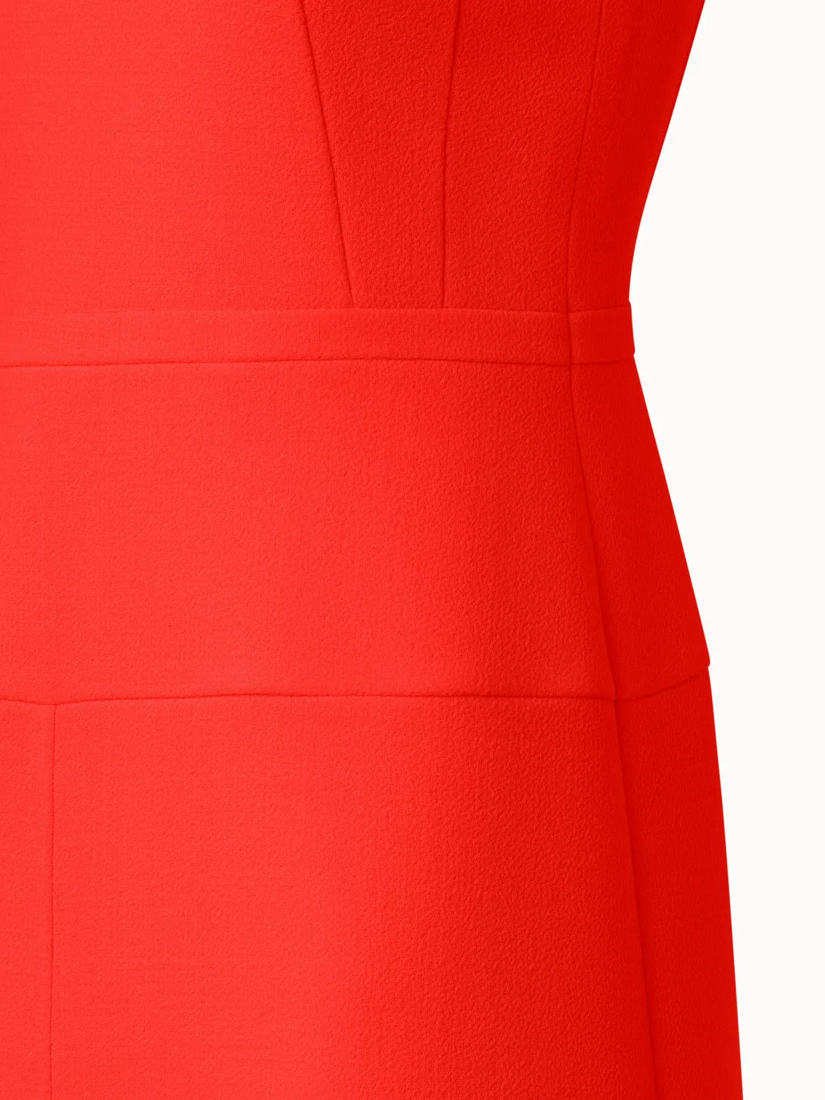 A-Line Wool Crpe Double-Face Sheath Dress