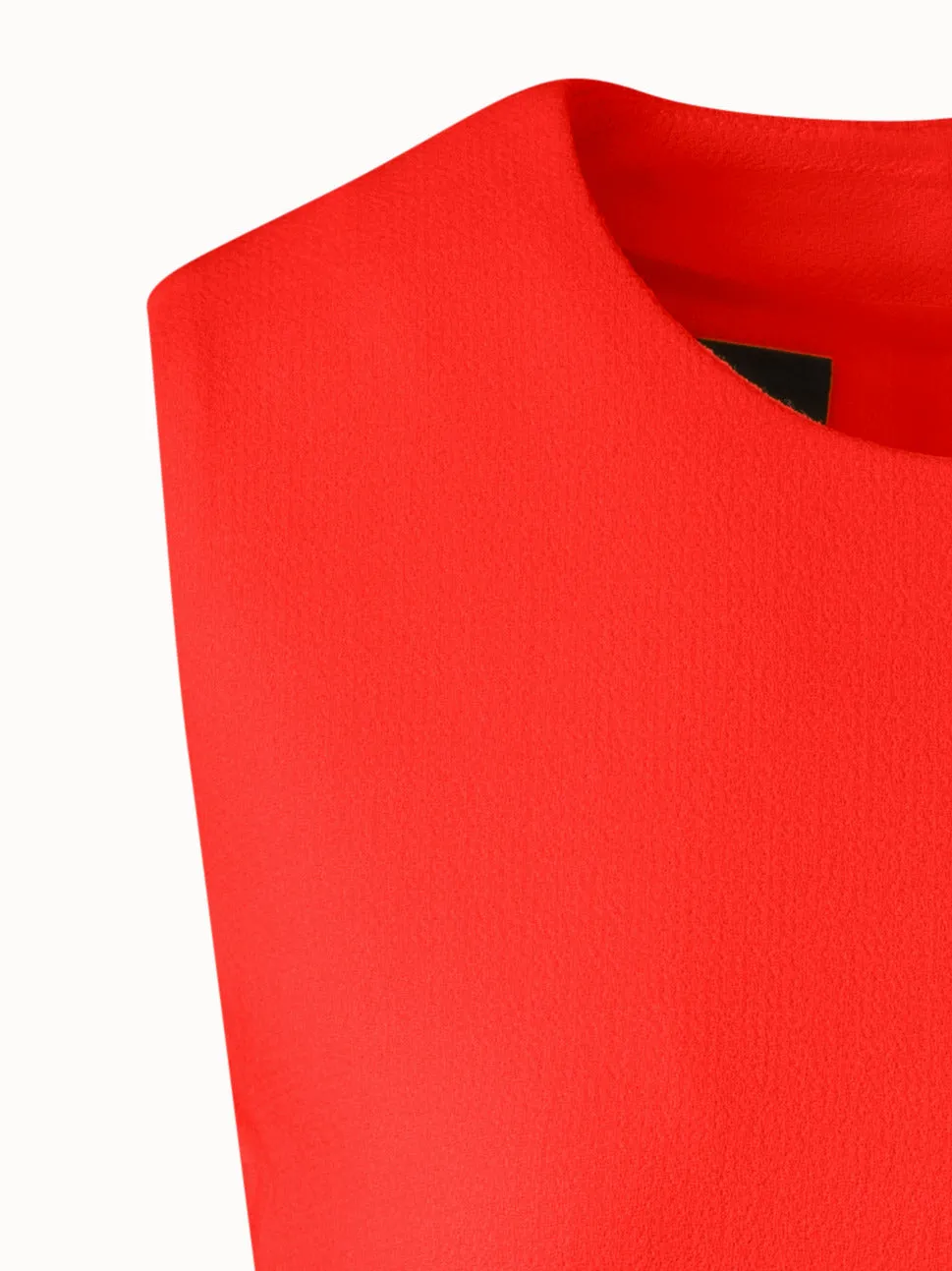 A-Line Wool Crpe Double-Face Sheath Dress