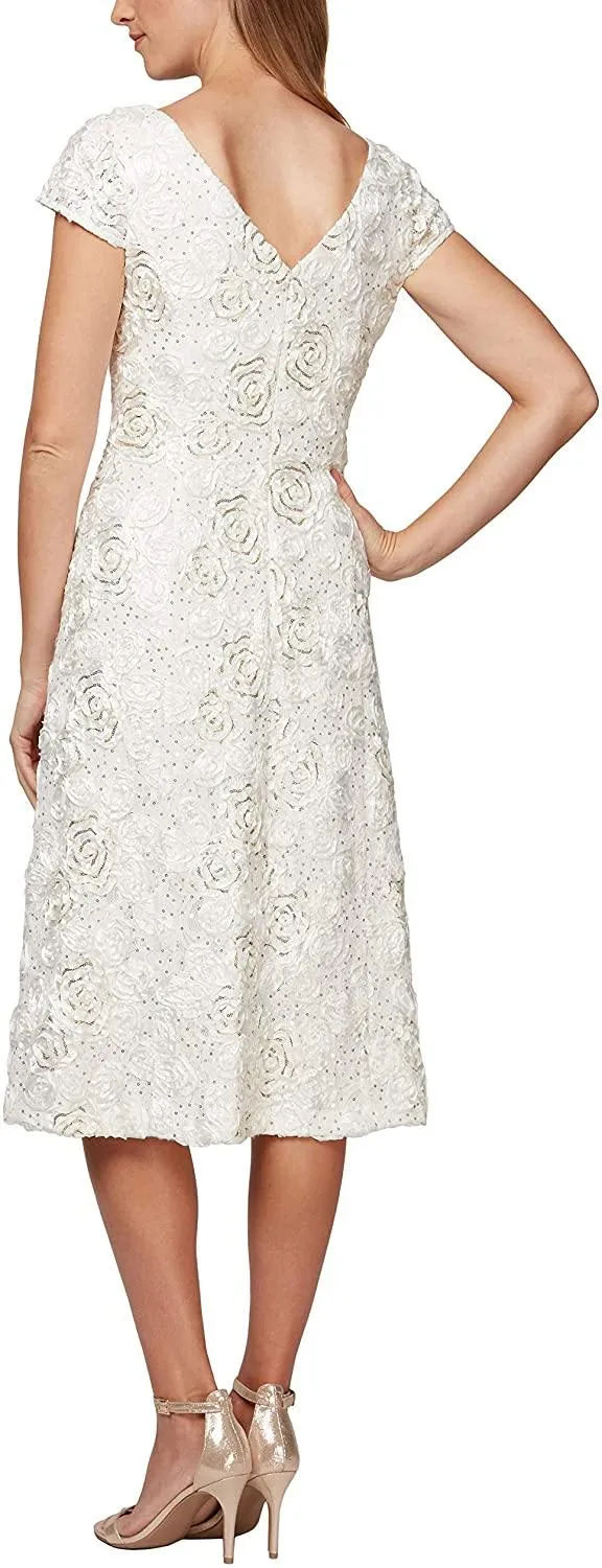 Alex Evenings 1121570 Cap Sleeve Short Formal Dress