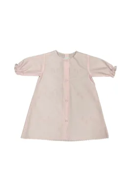Auraluz Pink L/S Day Gown with Tiny Flowers
