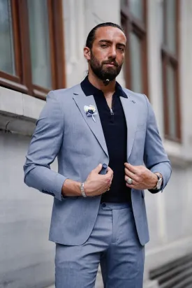 Bay Indigo 2 Piece Office Casual Suit.