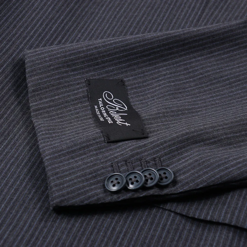Belvest Gray Stripe Super 130s Suit