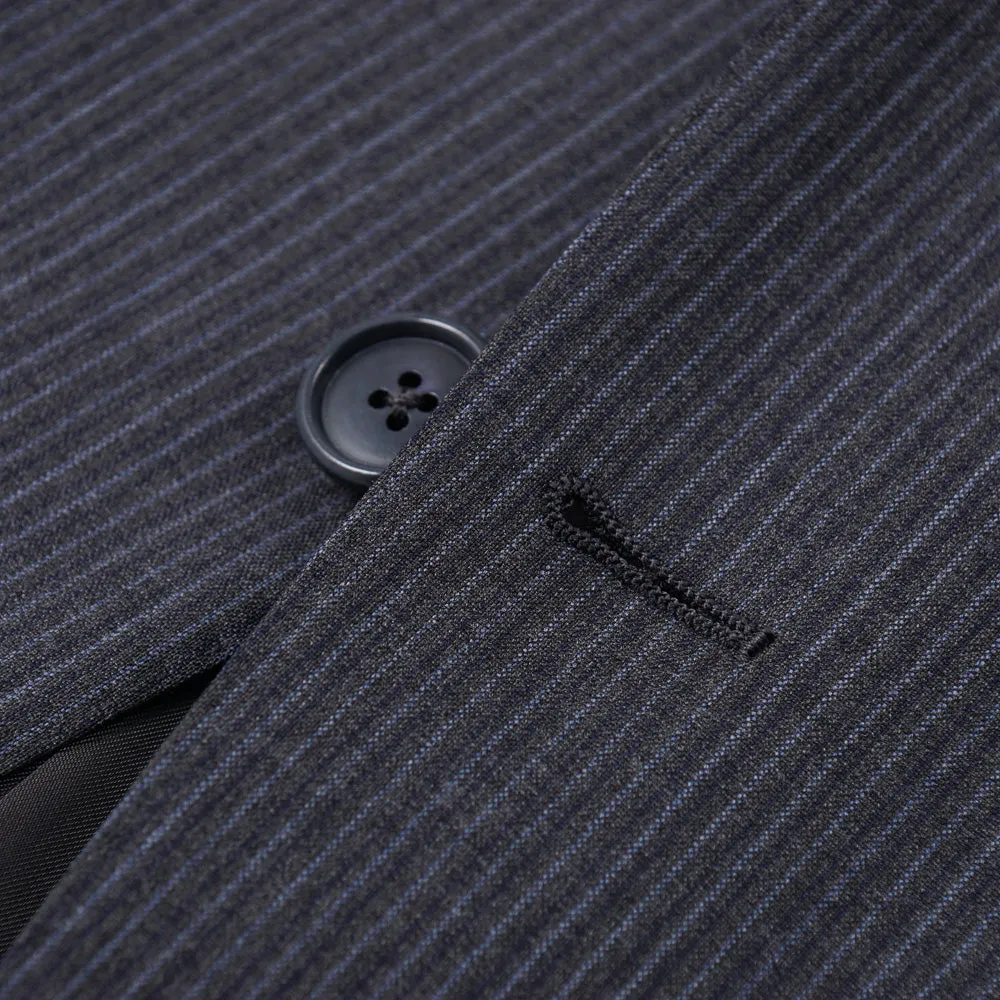 Belvest Gray Stripe Super 130s Suit