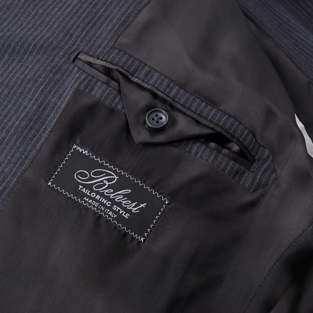 Belvest Gray Stripe Super 130s Suit