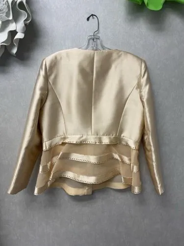 Ben Marc Champagne/ Gold 2pc Dress Suit Size 12