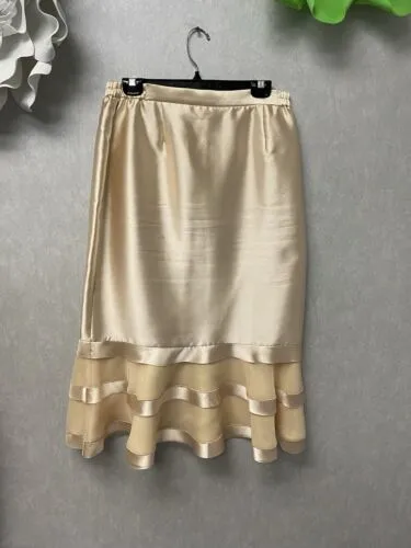 Ben Marc Champagne/ Gold 2pc Dress Suit Size 12