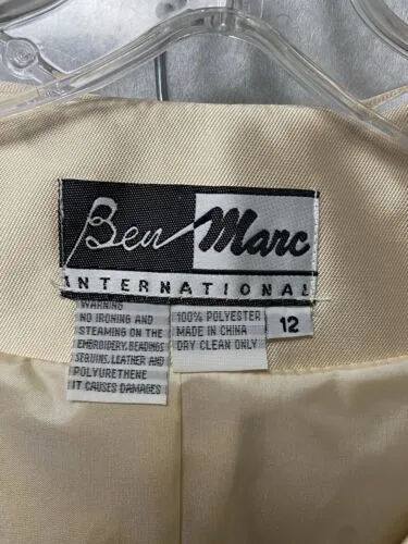 Ben Marc Champagne/ Gold 2pc Dress Suit Size 12