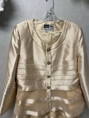Ben Marc Champagne/ Gold 2pc Dress Suit Size 12
