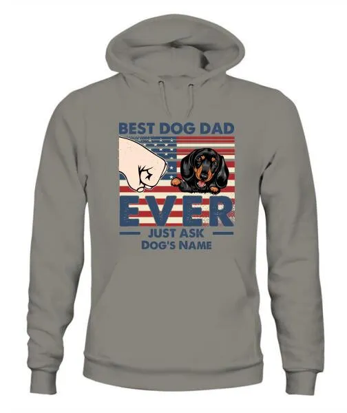 Best Dog Dad Independence Day Personalized Shirt - Name, Skin, Dog can be customized