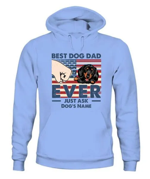 Best Dog Dad Independence Day Personalized Shirt - Name, Skin, Dog can be customized