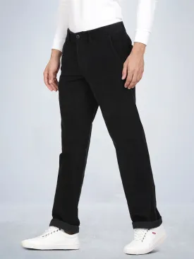 Black Corduroy Stretch Chino Pants