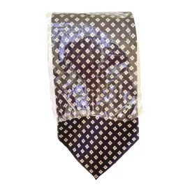 Bordeaux Designed In France Men's Navy Checkbox Silk Tie Necktie New With Tags
