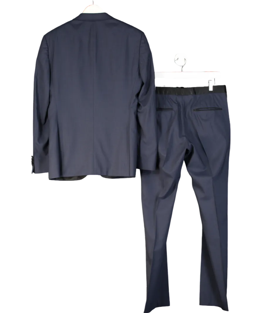 BOSS Blue Stretch Wool Two Piece Suit UK 38" CHEST