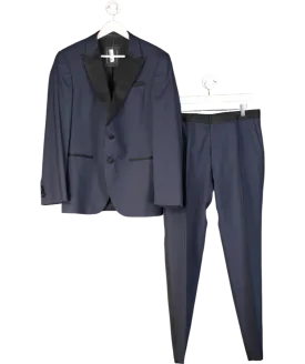 BOSS Blue Stretch Wool Two Piece Suit UK 38" CHEST