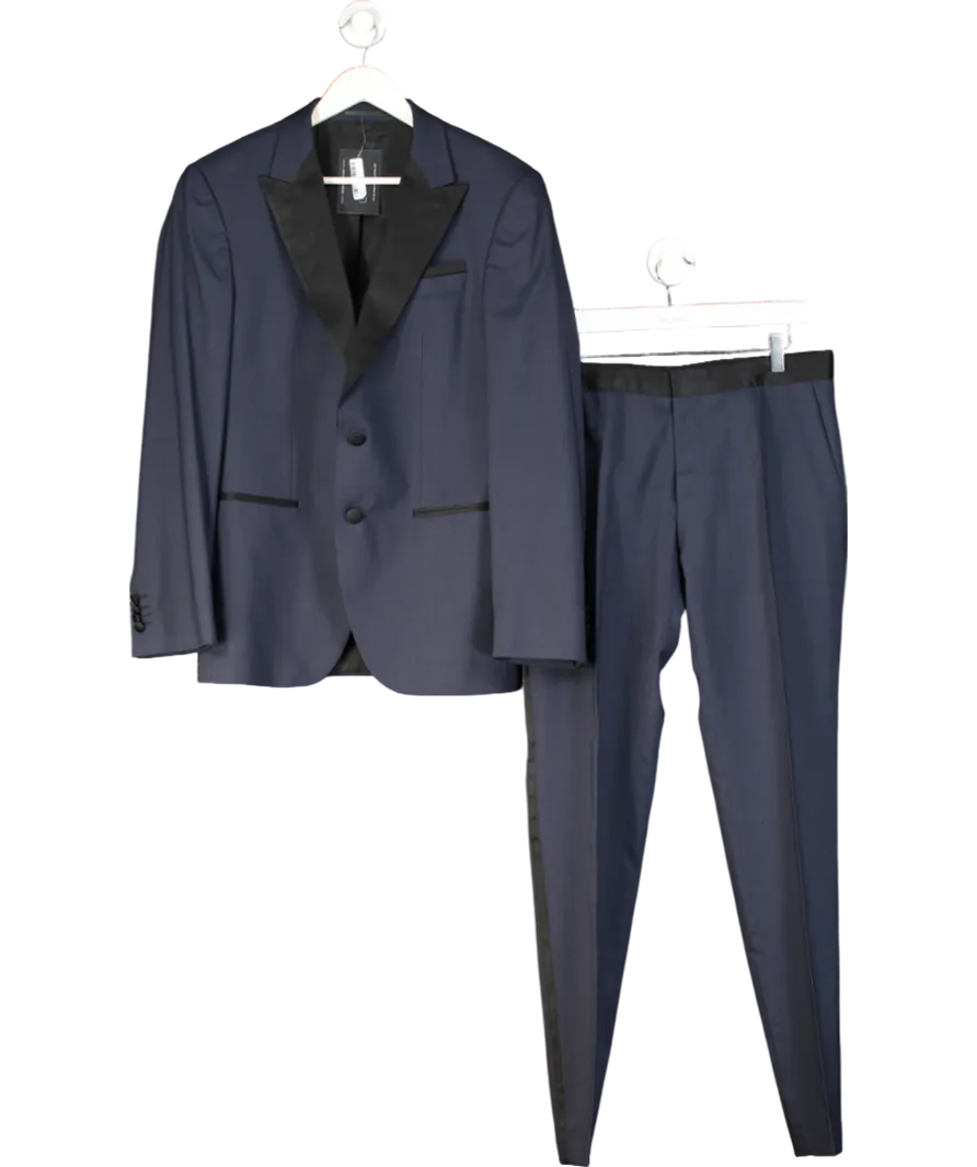 BOSS Blue Stretch Wool Two Piece Suit UK 38" CHEST