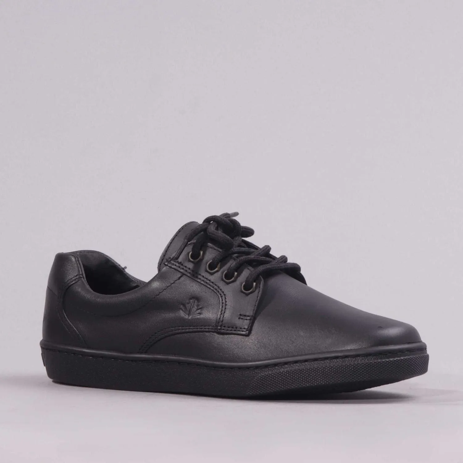 Boys Lace-up School Shoe in Black - 11422