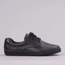 Boys Lace-up School Shoe in Black - 11422
