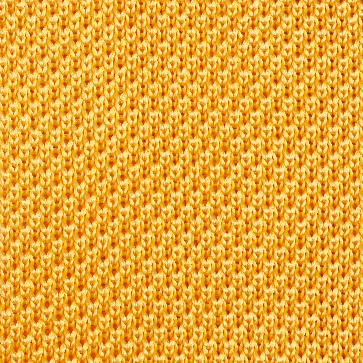 Bright Gold Knitted Square Cut Silk Tie
