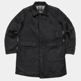 BZEN M.3057-DELON REGULAR FIT 5 POCKET 36" BACK LENGTH WOOL BLEND COAT-DARK GREY