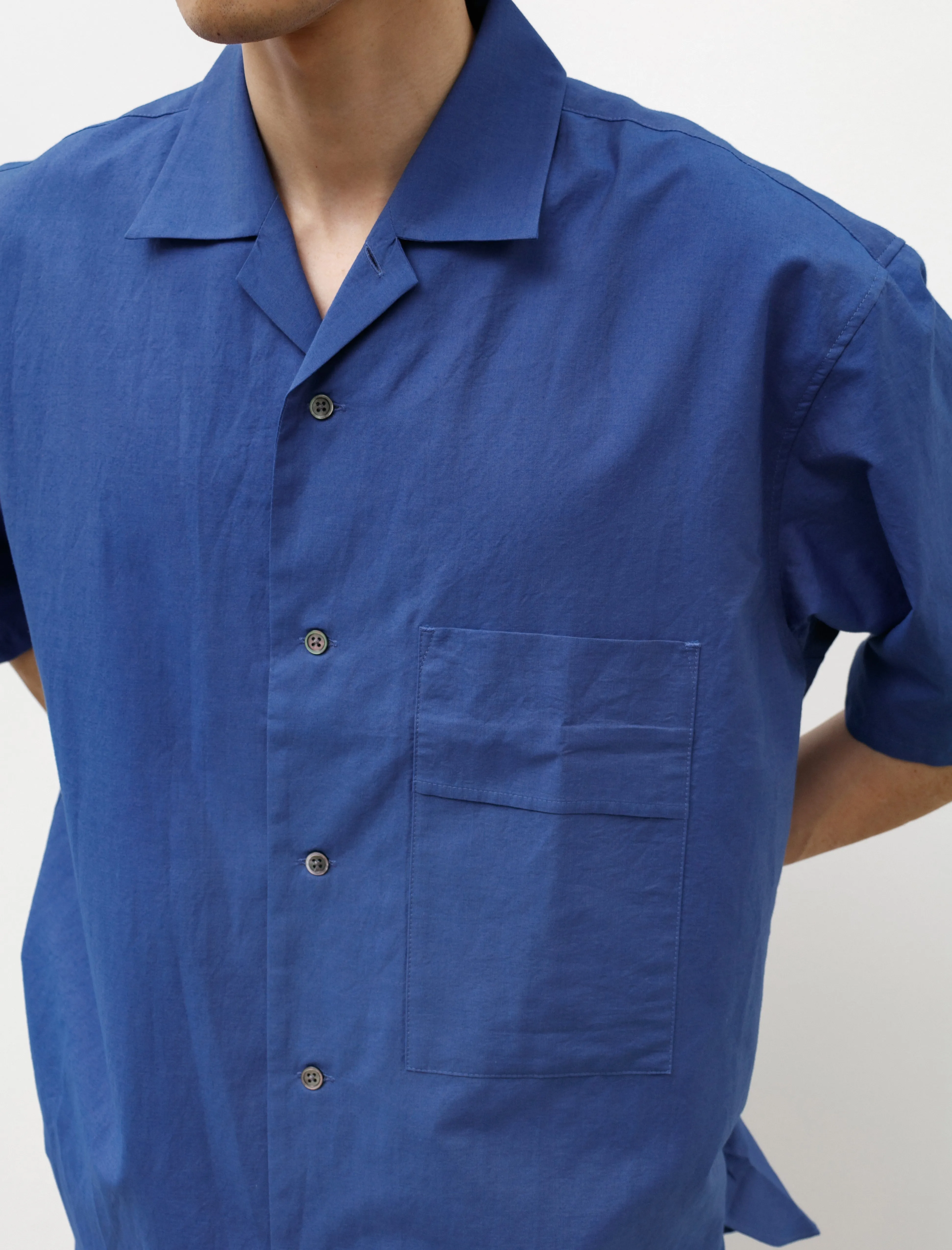 Camp Collar Shirt C Blue