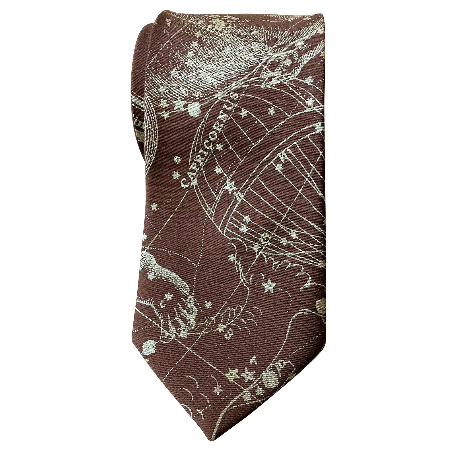 Capricorn Necktie, Zodiac Constellation Print Tie