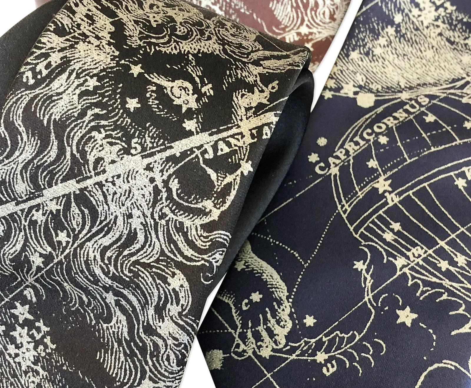 Capricorn Necktie, Zodiac Constellation Print Tie