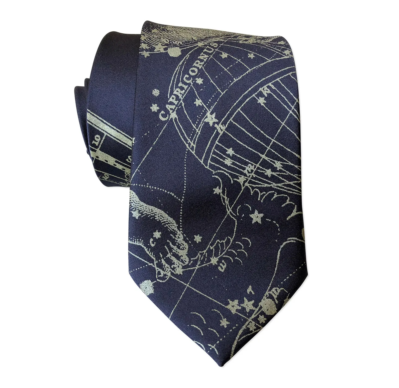 Capricorn Necktie, Zodiac Constellation Print Tie