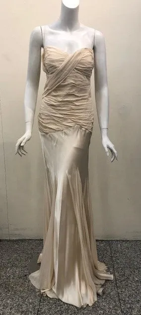 Cross Back Ruched Gown
