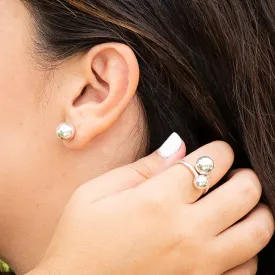 Double Ball Sterling Silver Ring