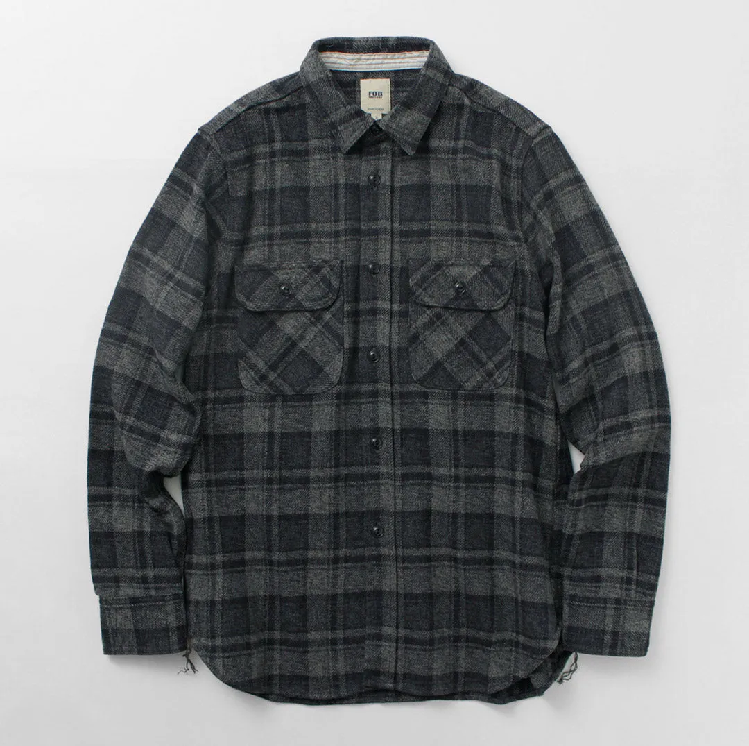 FOB FACTORY / F3497 Nel check work shirt