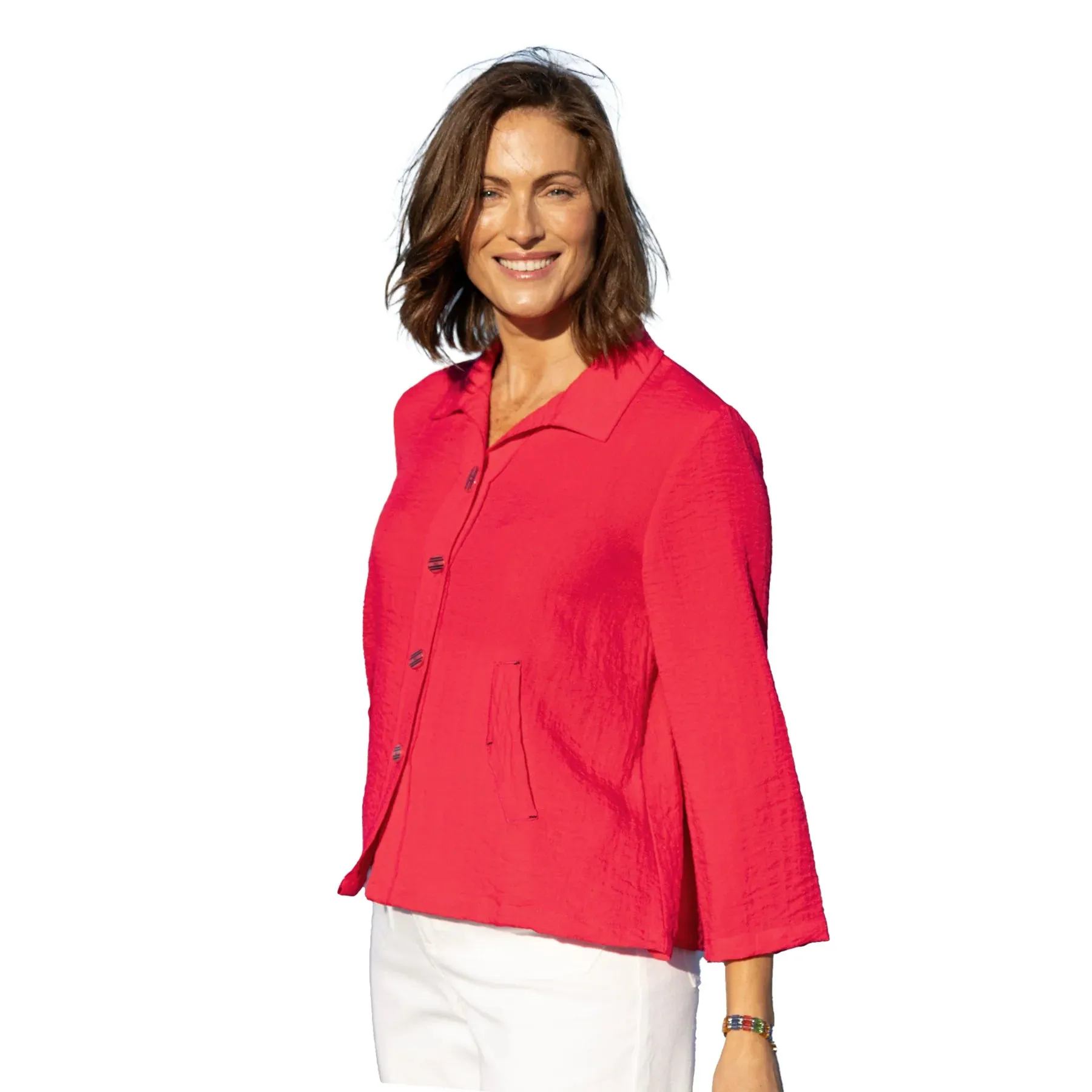 Habitat Sale, 30649 Pleat Back Jacket, Rose 50% Off Regular Price