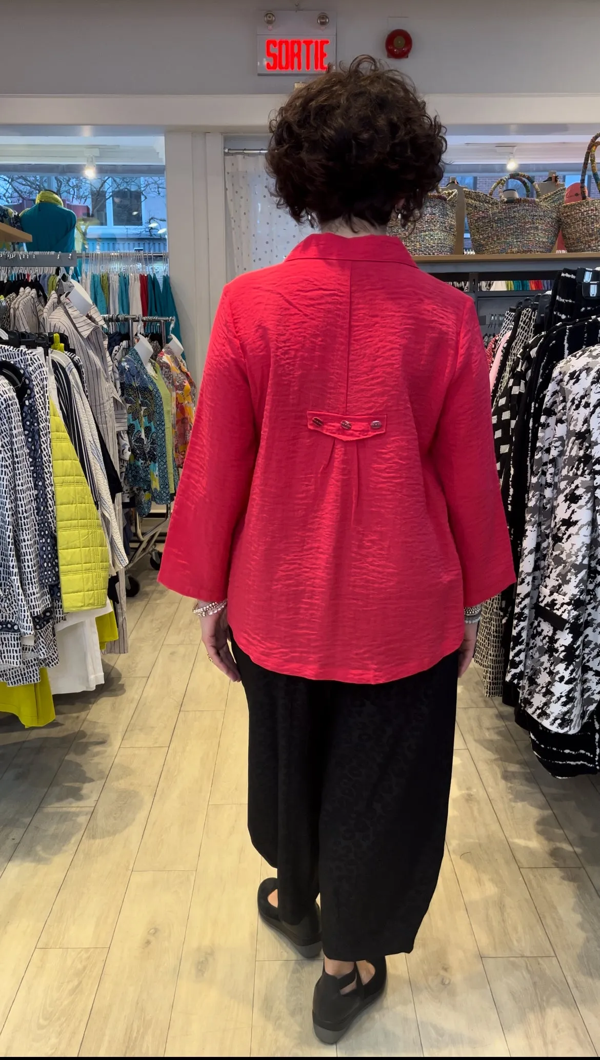 Habitat Sale, 30649 Pleat Back Jacket, Rose 50% Off Regular Price