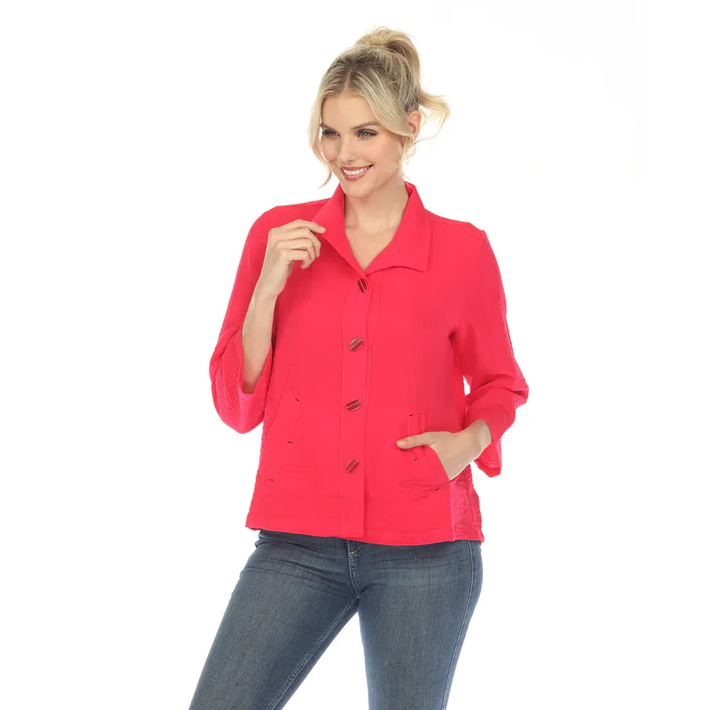 Habitat Sale, 30649 Pleat Back Jacket, Rose 50% Off Regular Price