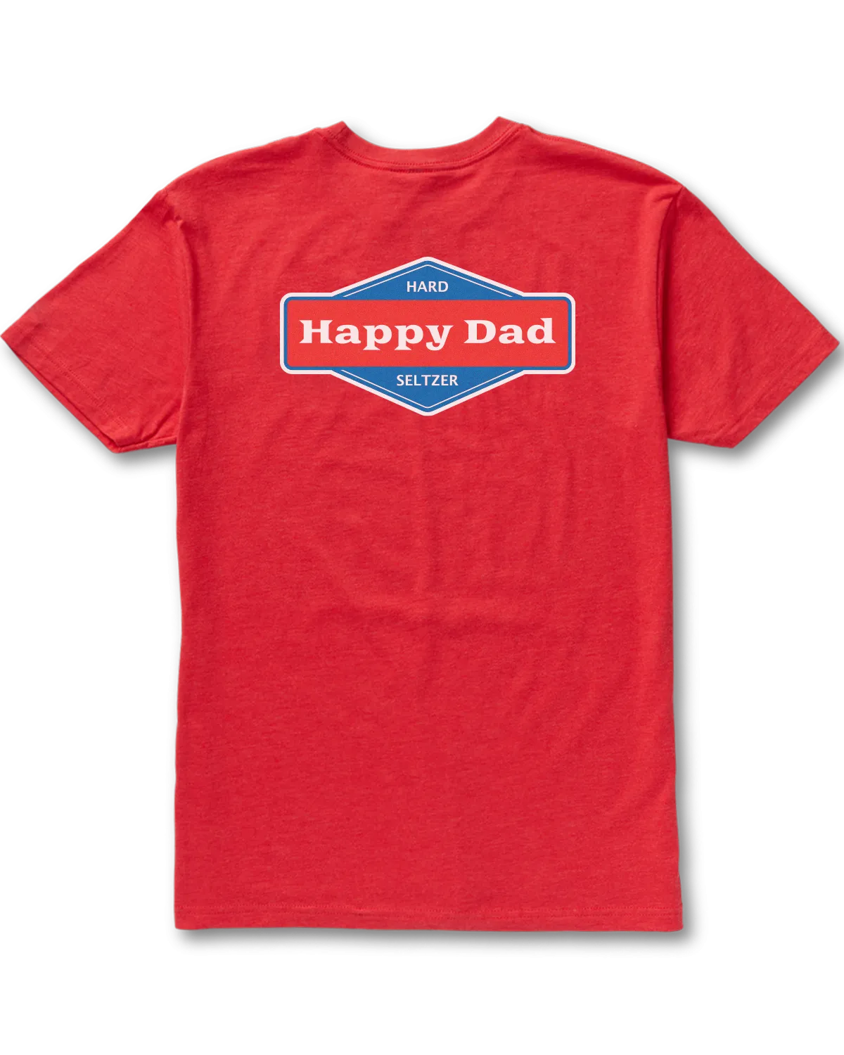Happy Dad Front and Back Logo Tee (Red)