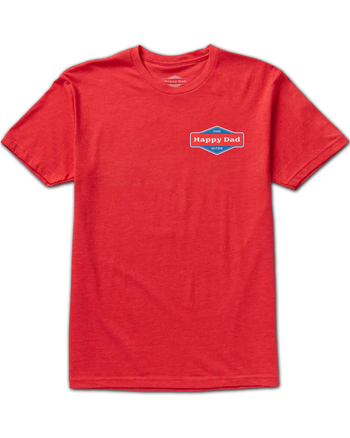 Happy Dad Front and Back Logo Tee (Red)