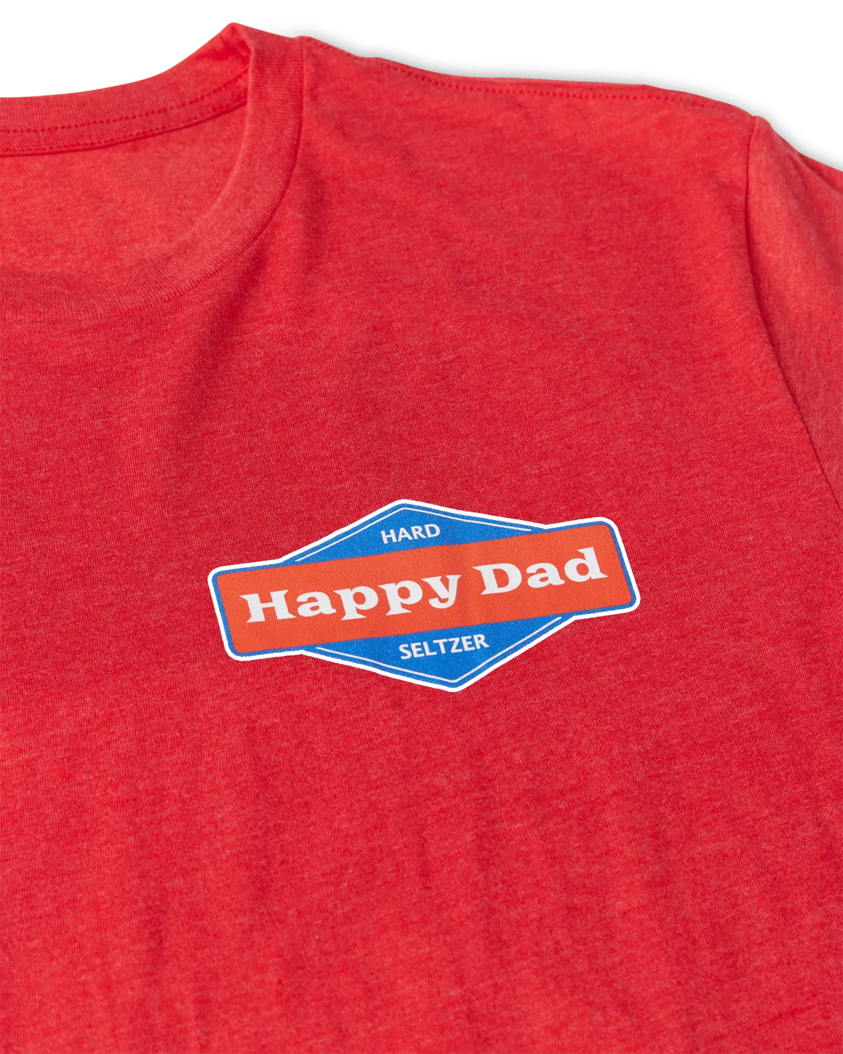 Happy Dad Front and Back Logo Tee (Red)