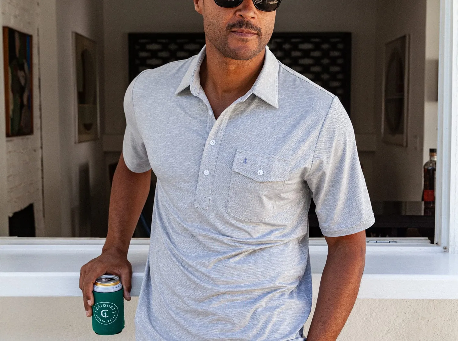Heather Performance Sport Players Shirt - Steely Dan