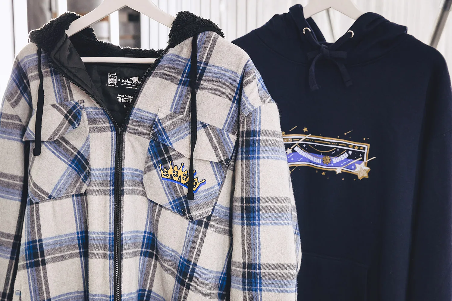 Quilted Plaid Jacket Featuring Hoshimachi Suisei at NYC