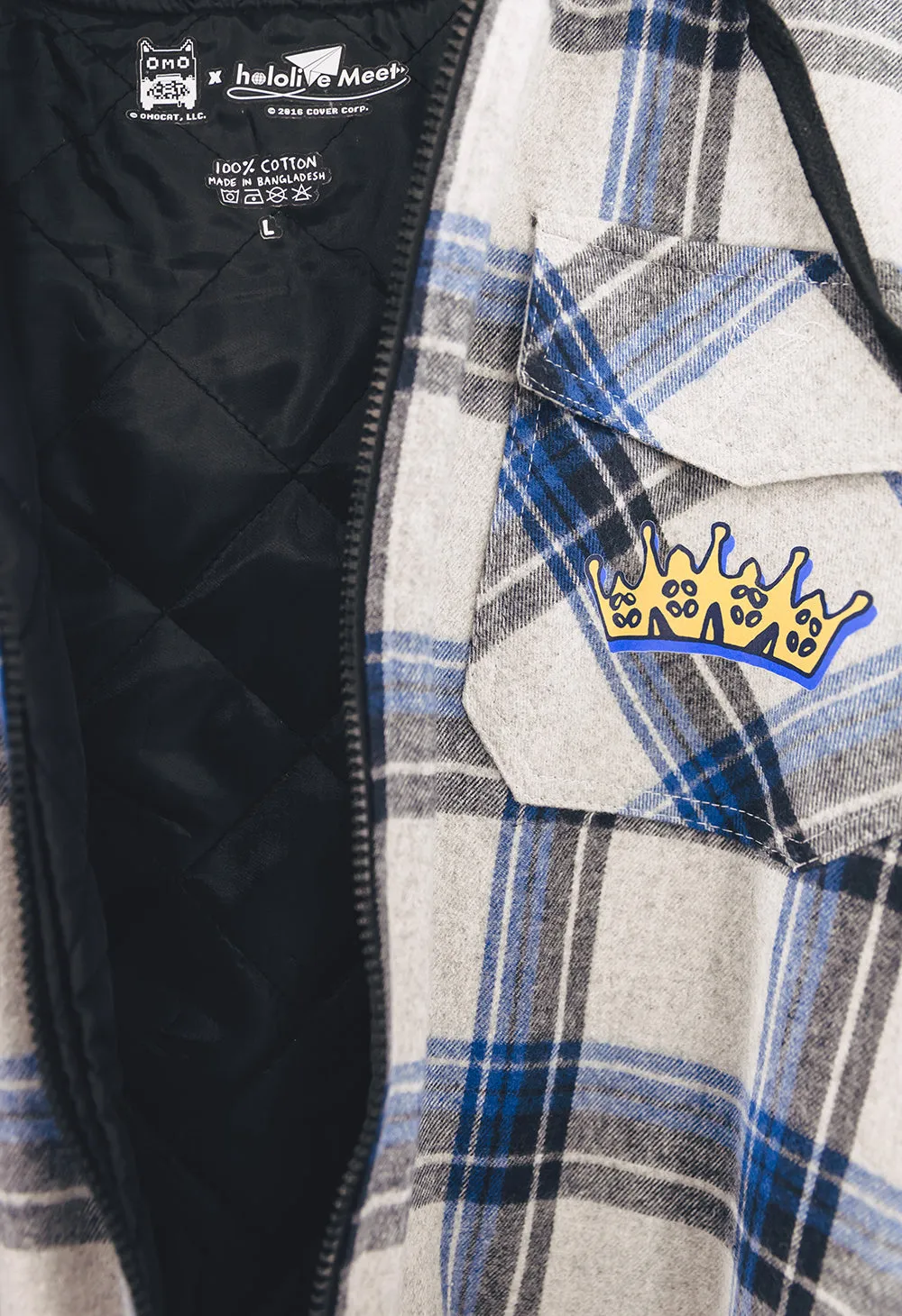 Quilted Plaid Jacket Featuring Hoshimachi Suisei at NYC