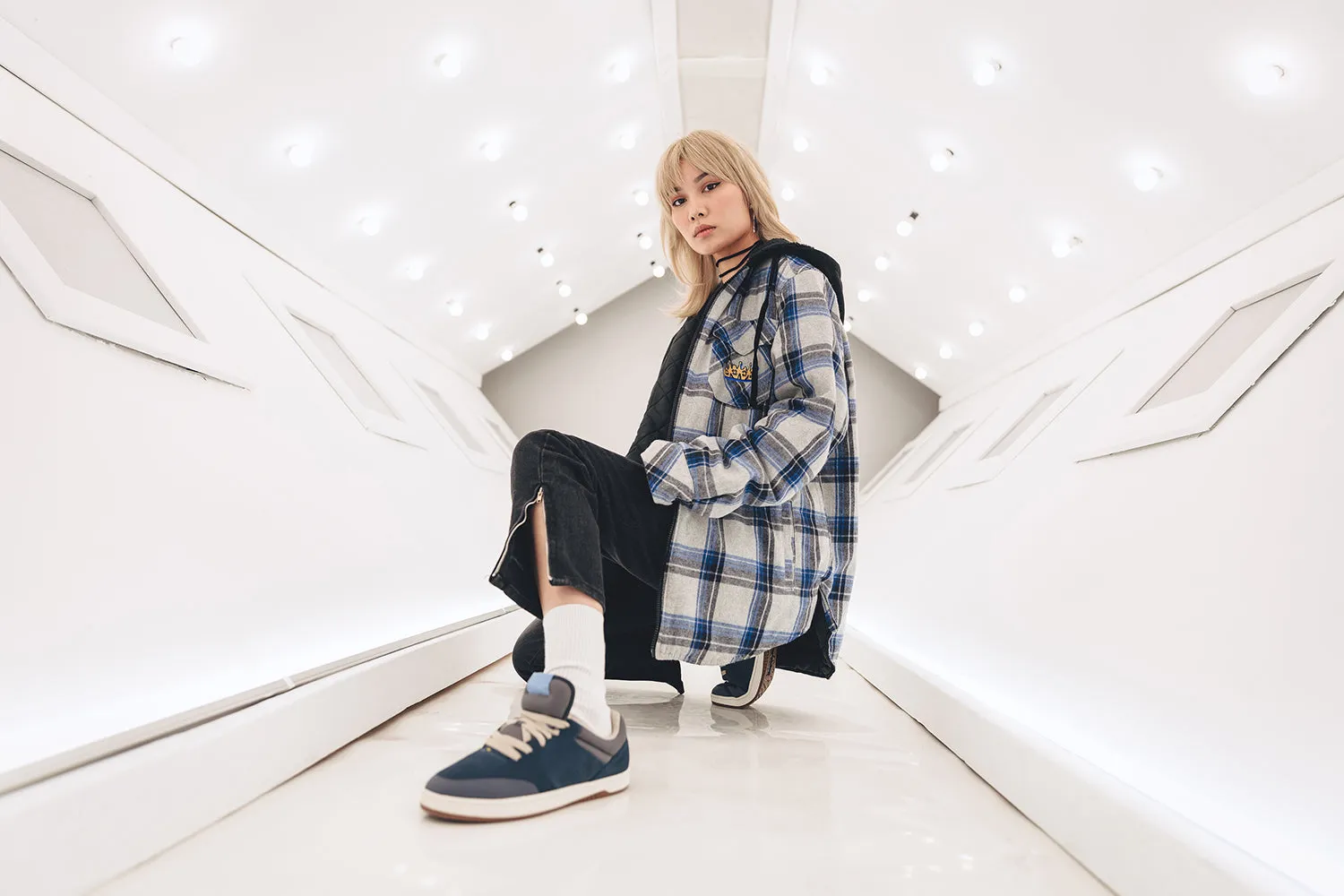 Quilted Plaid Jacket Featuring Hoshimachi Suisei at NYC