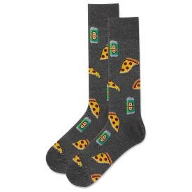 HOTSOX Men's Beer and Pizza Crew Sock
