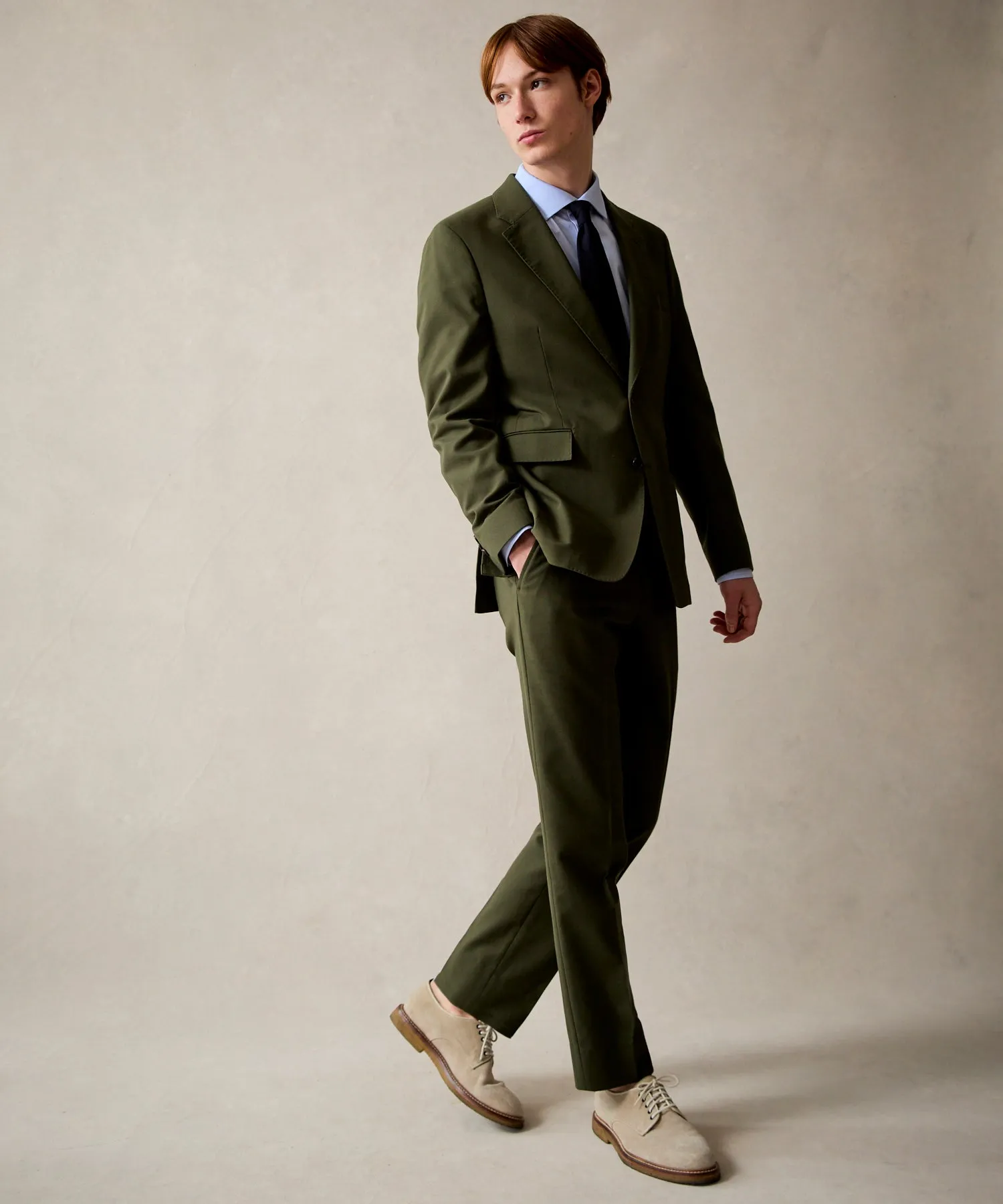 Italian Cotton Sutton Jacket in Olive