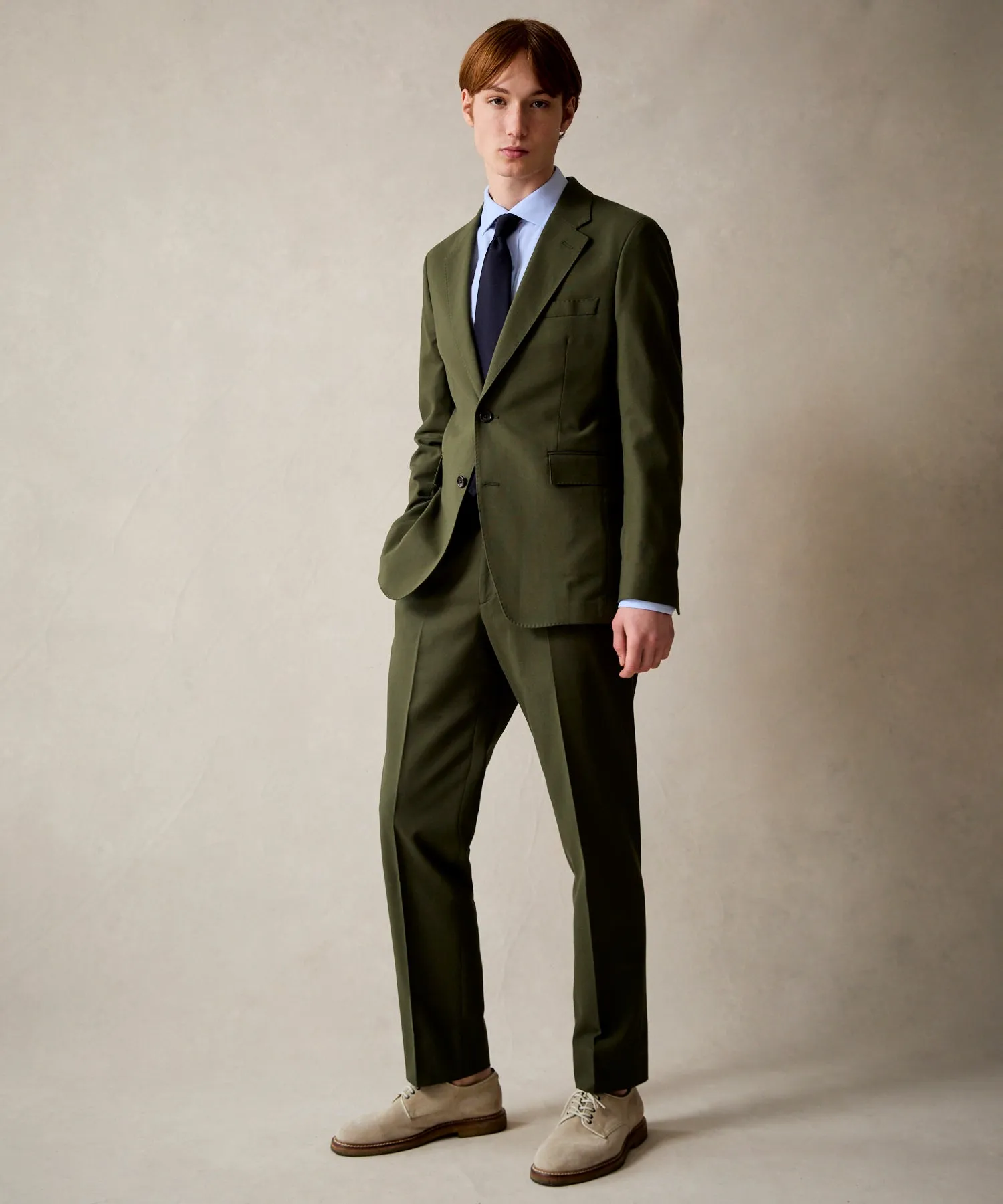 Italian Cotton Sutton Jacket in Olive