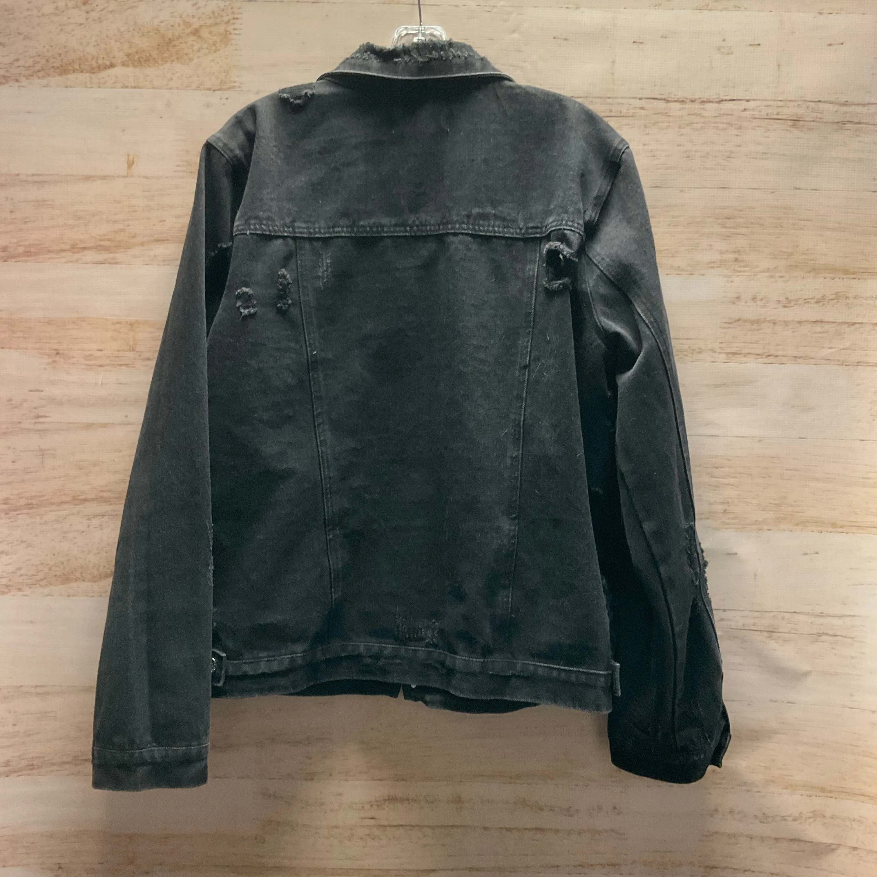 Jacket Denim By Clothes Mentor In Black, Size: Xl