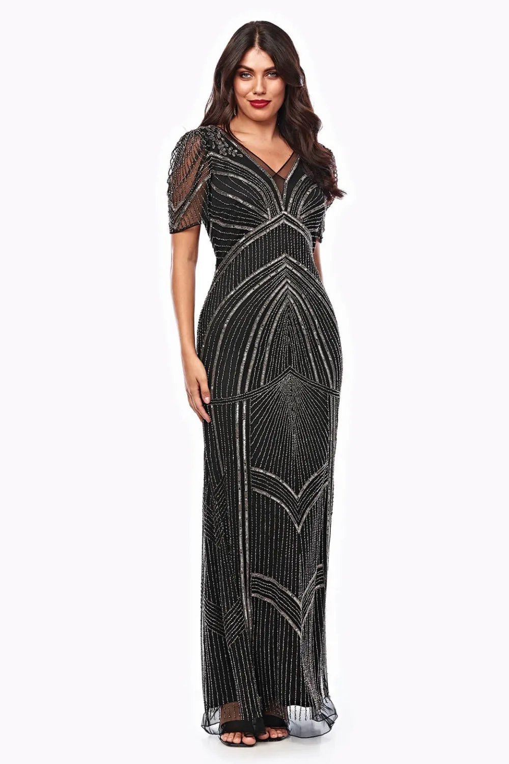 Jesse Harper - JH0502 Longline Art Deco Gown