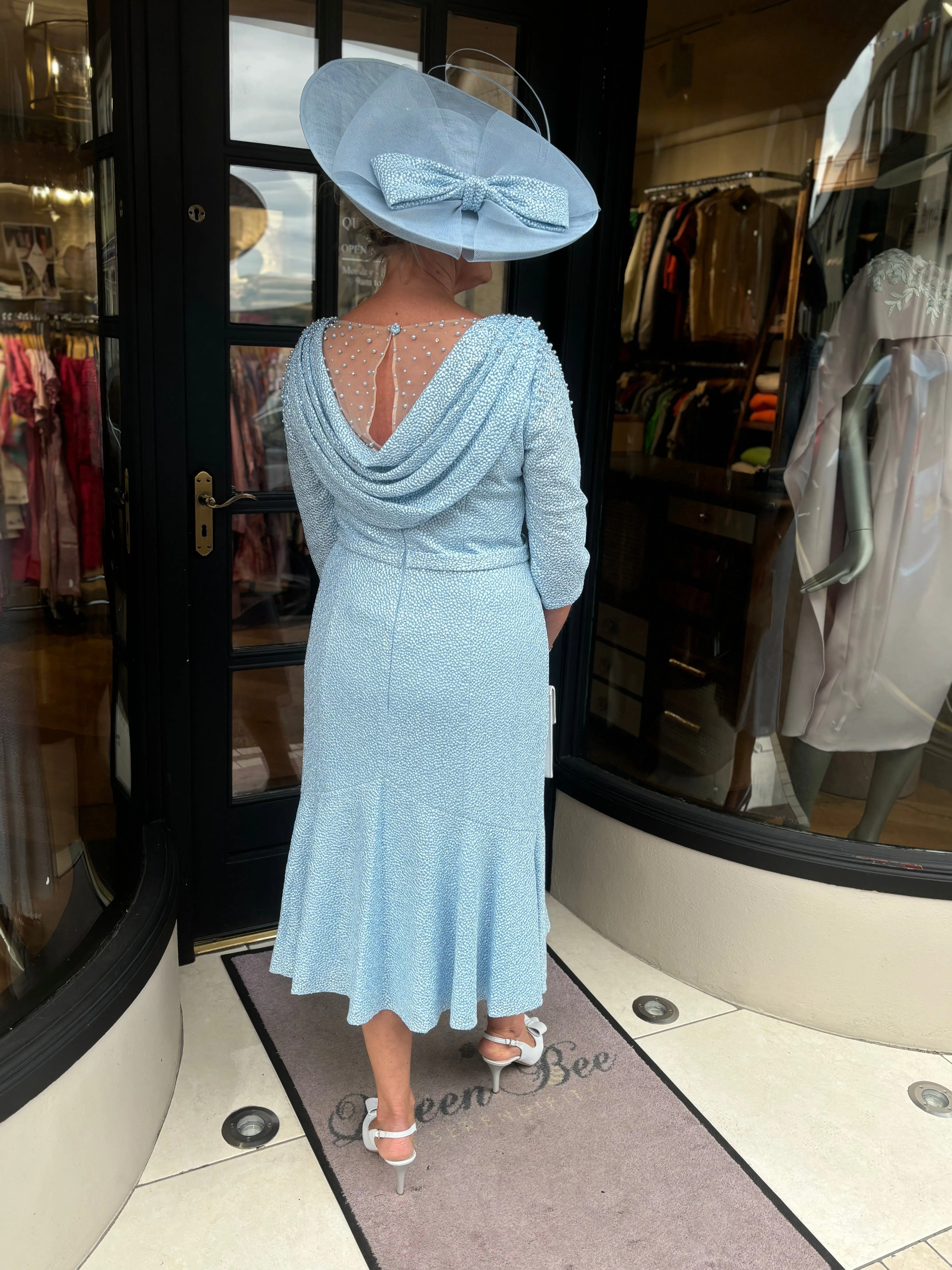John Charles Womens 27037A Aqua Novelty Dress - Elegant and Stylish Cocktail Attire