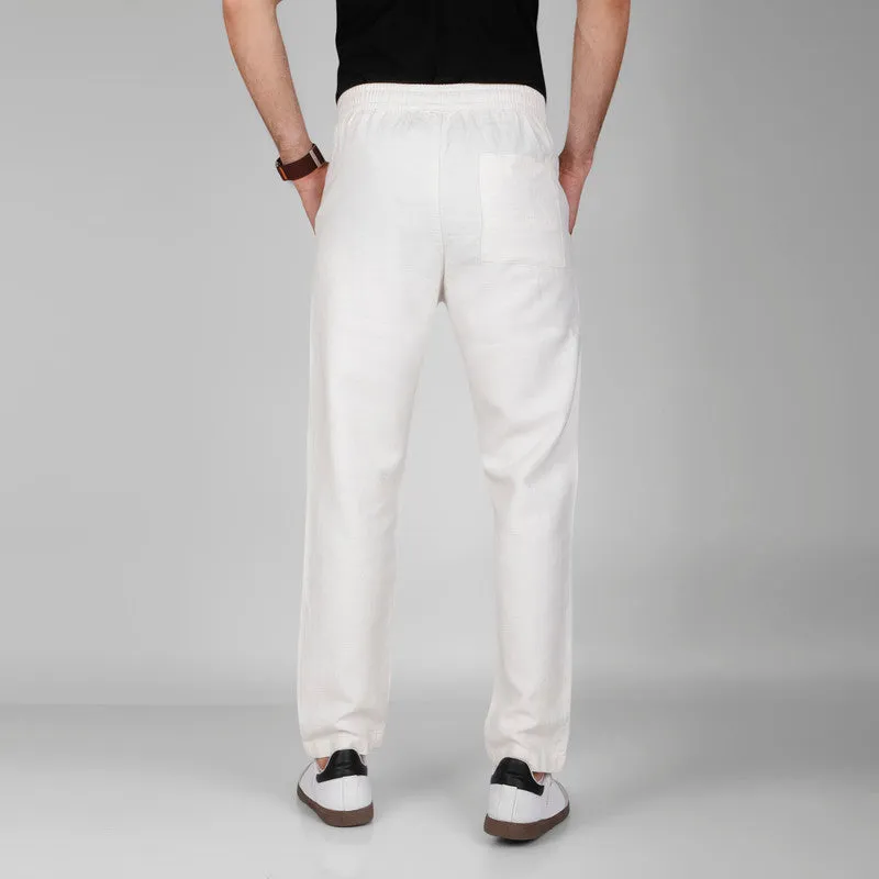 Lightweight Drawstring Trousers  -  OFF WHITE