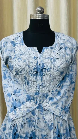 Long Chikankari Gowns