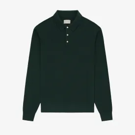 Long-Sleeve Pearl Button Polo